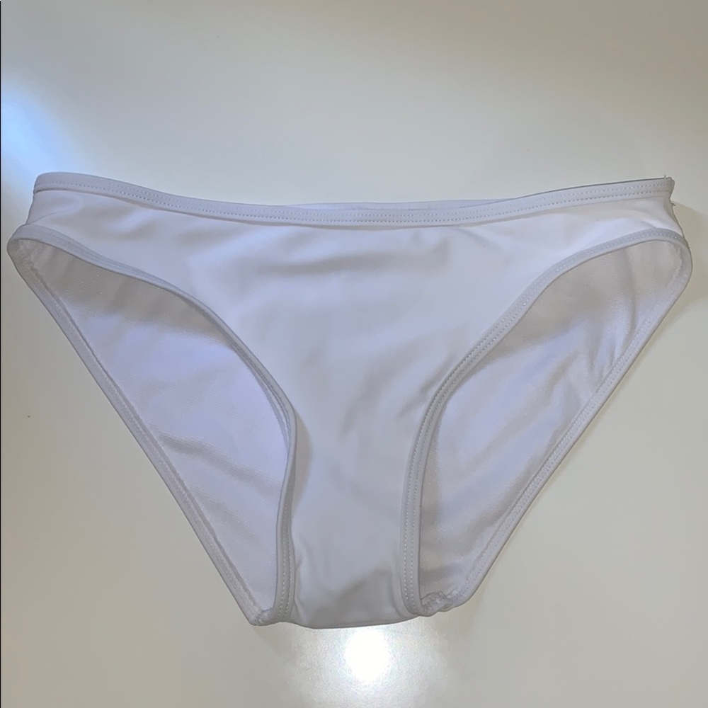 white bikini bottom